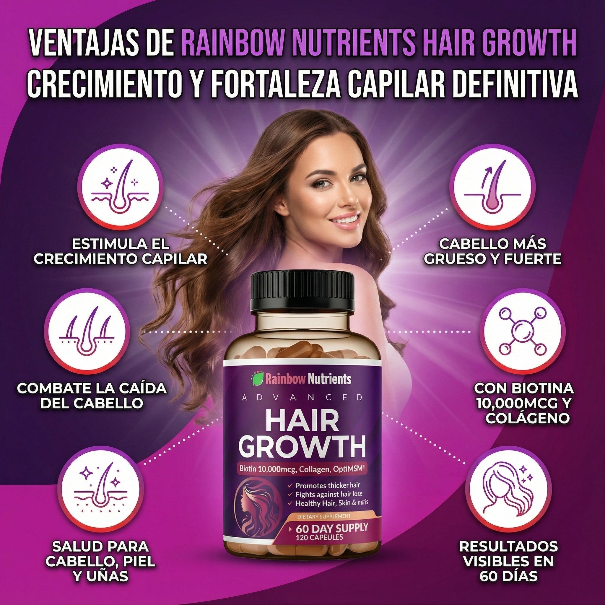 Hair Growth, Fórmula Avanzada para cabello